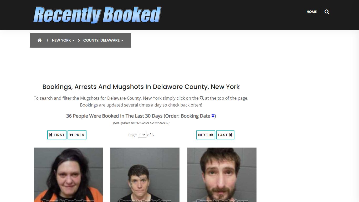 Bookings, Arrests and Mugshots in Delaware County, New York