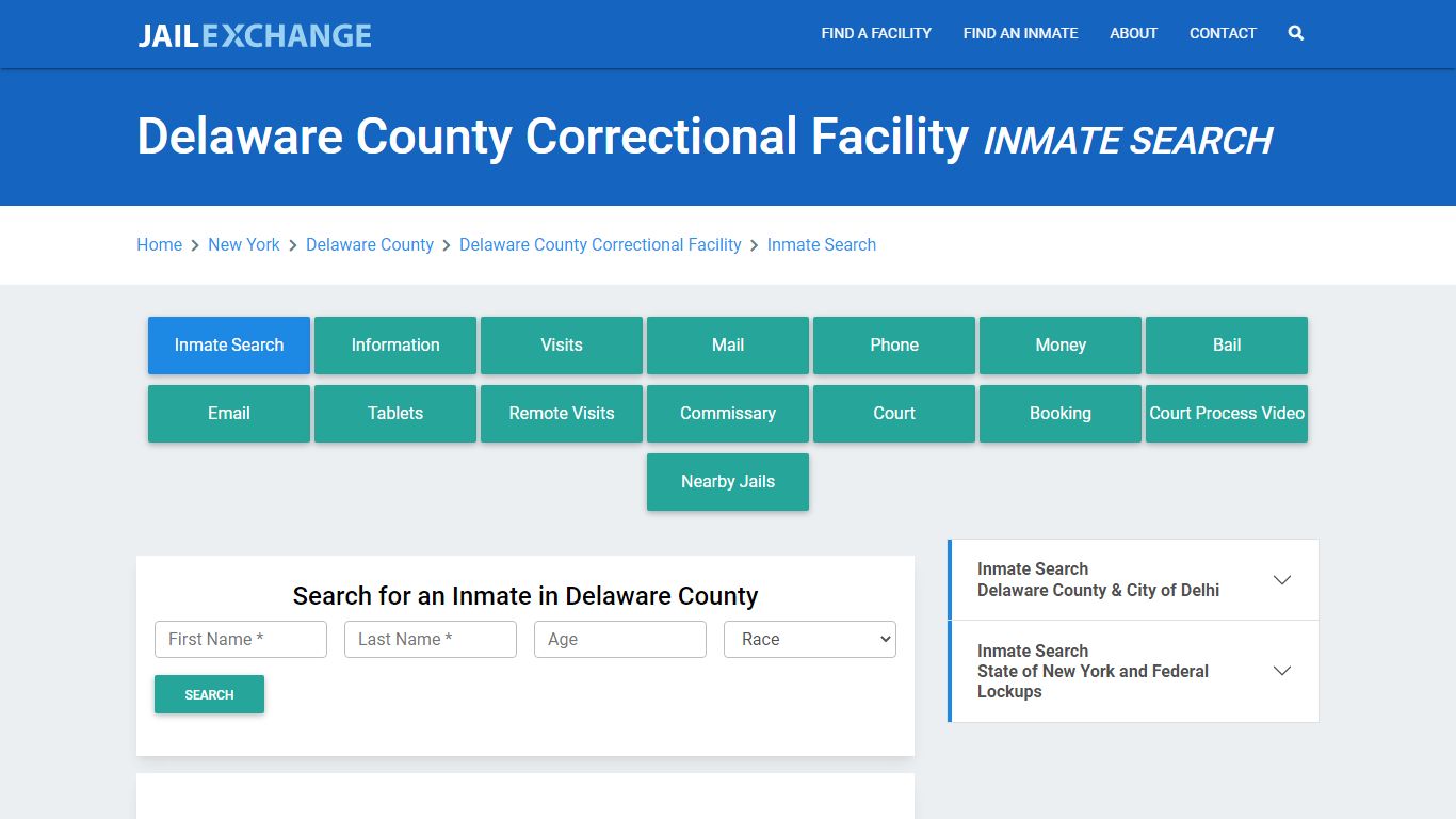 Delaware County Correctional Facility Inmate Search - Jail Exchange